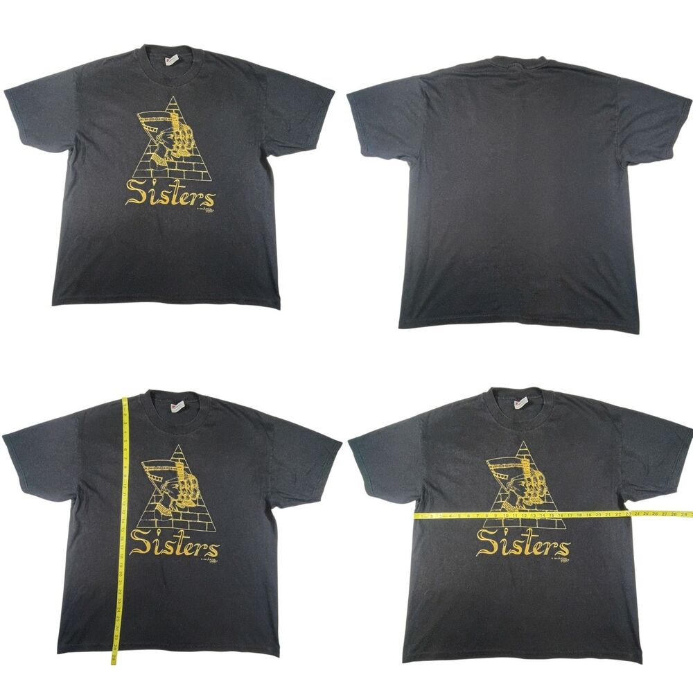 Vintage 1991 Egyptian Sisters T-shirt Artful Greetings Black Female Pharaohs XL